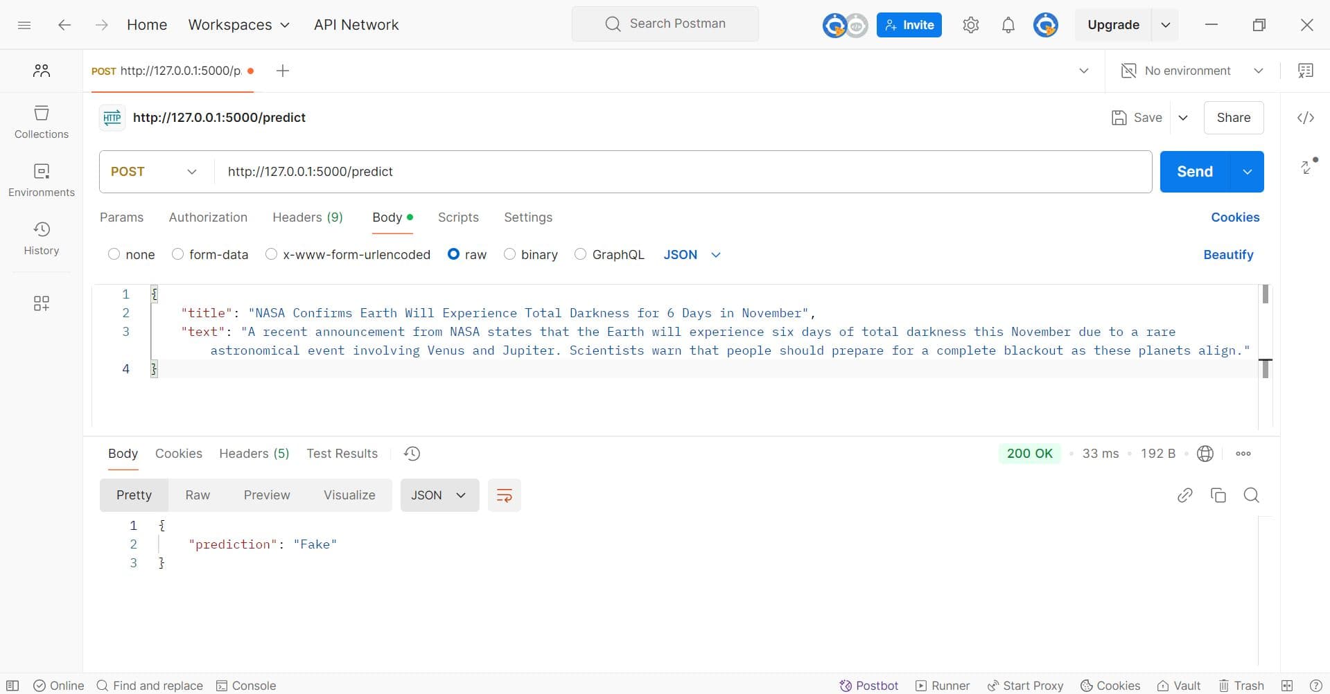 Fake News Detection Model